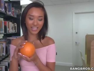 Alina Li teaches on how to suck pecker